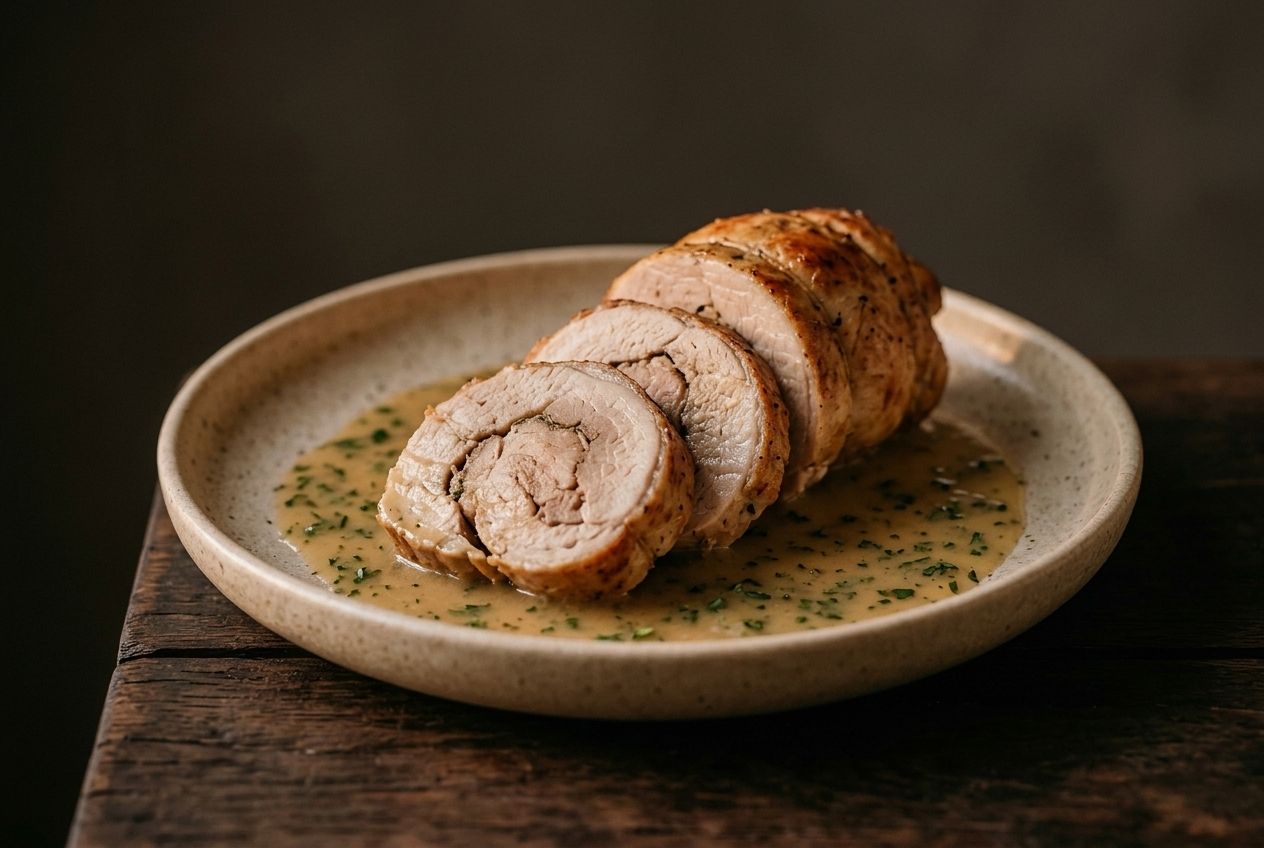 Saftiger Putenrollbraten